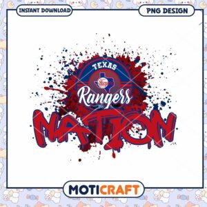 Texas Rangers Nation PNG Design