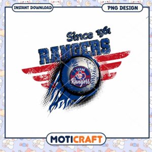 Texas Rangers Baseball Since 1961 PNG Design Download