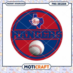 Texas Rangers Baseball PNG Design