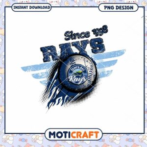 Tampa Bay Rays Vintage Design Since 1998 PNG File