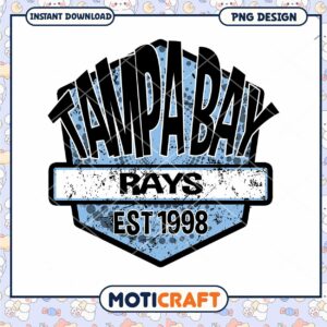 Tampa Bay Rays Vintage Logo PNG Instant Download Design