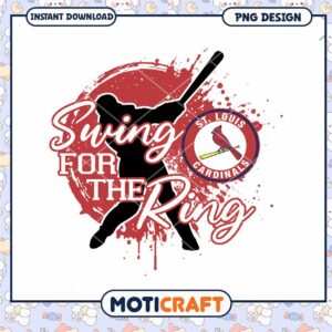 Swing for the Ring St Louis Cardinals PNG Design Download