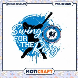 Swing for the Ring Miami Marlins PNG Design Download