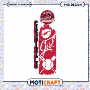 St Louis Cardinals Girl PNG Design for Baseball Fans