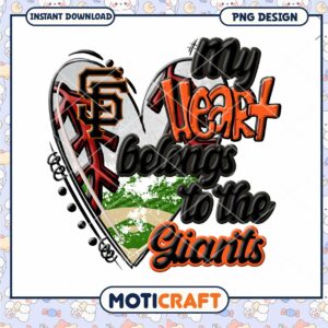 SF Giants Heart PNG Design