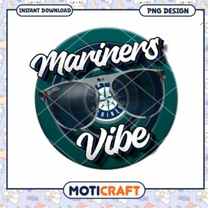 Seattle Mariners Sunglasses Vibe PNG Graphic Design