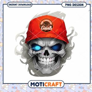 San Francisco Giants Skull Cap PNG Design for Fans