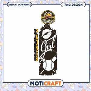 San Diego Padres Girl PNG Design for Instant Download