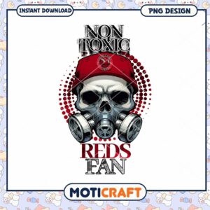 Reds Fan Skull PNG Design