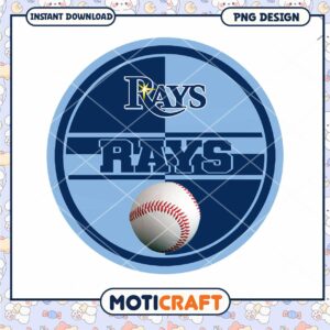 Rays Baseball Team Logo PNG Instant Download Design