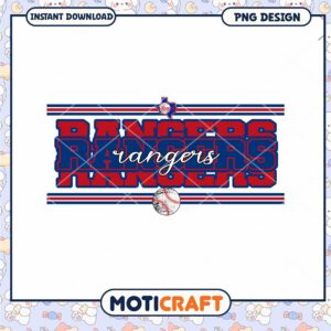 Rangers Baseball Team Instant Download PNG Design