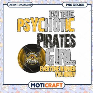 Psycho Pirates Girl Design for Baseball Fans PNG Download