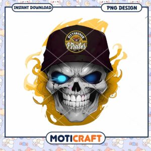 Pittsburgh Pirates Skull PNG Art Instant Download Design