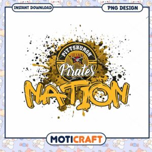 Pittsburgh Pirates Nation Design PNG Instant Download Art