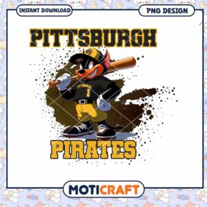 Pittsburgh Pirates Cartoon Character Instant Download PNG