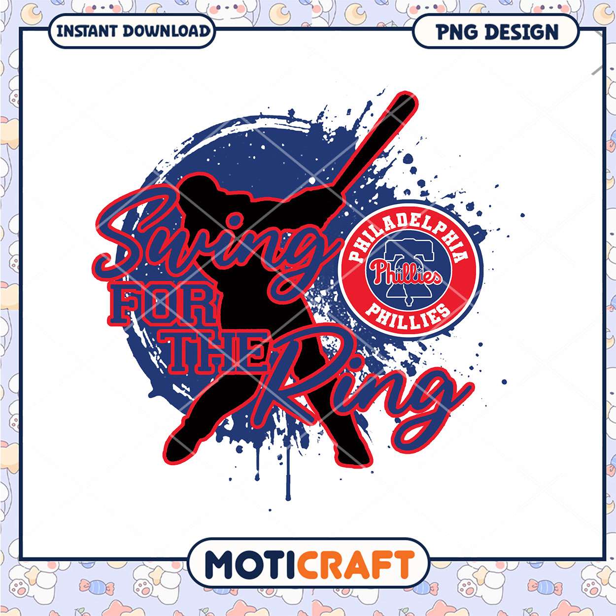 Philadelphia Phillies Swing for the Ring PNG Design Download Philadelphia Phillies Swing for the Ring PNG Design Download