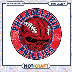Philadelphia Phillies Skull PNG