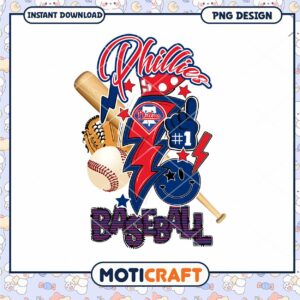 Philadelphia Phillies Baseball PNG Design Instant Download