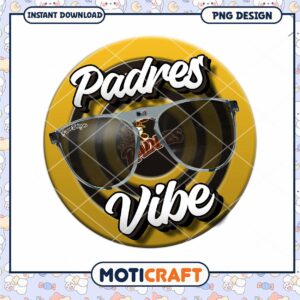 Padres Vibe Sunglasses PNG Graphic Download Design File