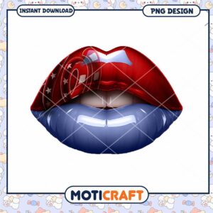 Patriotic Lips PNG Design