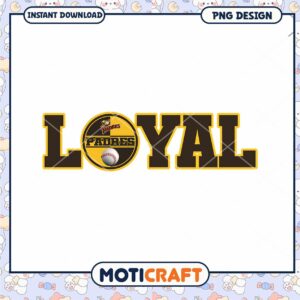 Padres Loyal Baseball PNG Design