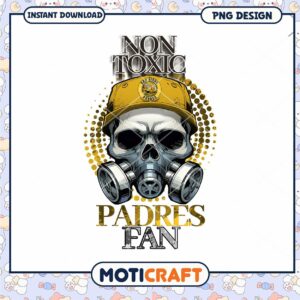 Padres Fan Skull PNG Design