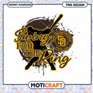 Padres Baseball Swing PNG Design
