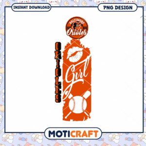 Orioles Girl PNG Sublimation Design