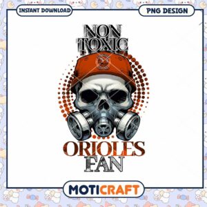 Orioles Fan Skull PNG Design