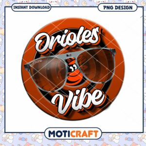 Oriole Vibe Fun Sunglasses PNG Instant Download Design