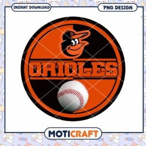Oriole Baseball Team Logo PNG Instant Download Design