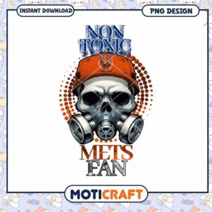 NY Mets Skull Gas Mask PNG