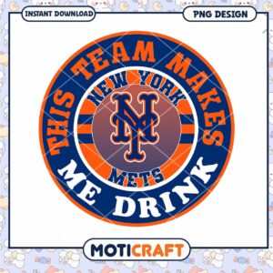 NY Mets PNG Drink Design