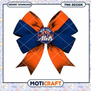 NY Mets Bow PNG Design