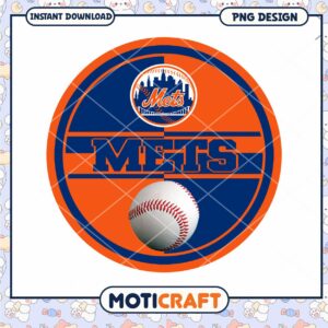 NY Mets Baseball PNG Design