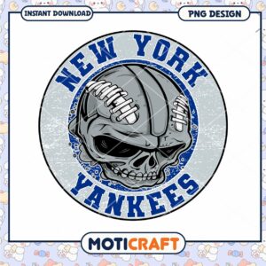 New York Yankees Skull Design Instant Download PNG File