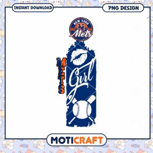 New York Mets Girl PNG Design