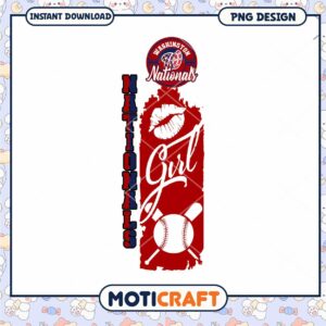 Nationals Girl PNG Baseball Design