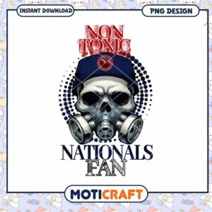 Nationals Fan Skull PNG Design