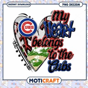 My Heart Belongs to the Cubs PNG Design Download