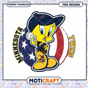 Minnesota Twins Tweety Bird PNG Baseball Design Download