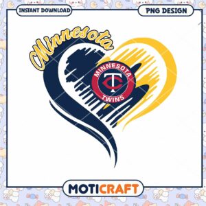 Minnesota Twins Heart PNG Design