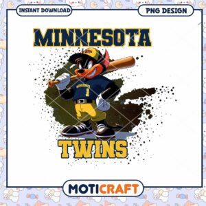 Minnesota Twins Baseball Character PNG Instant Download