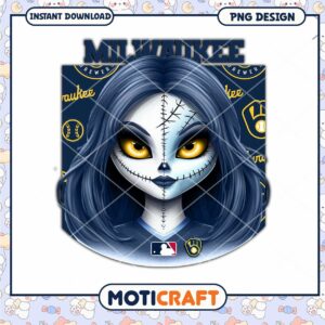 Milwaukee Brewers Halloween PNG Design Instant Download