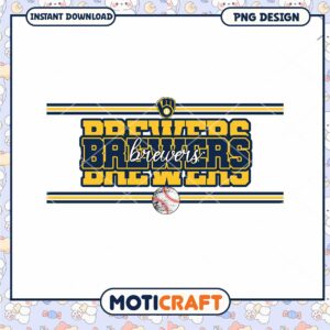 Milwaukee Brewers Baseball PNG Design Instant Download