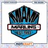 Miami Marlins Vintage Logo PNG Instant Download Design