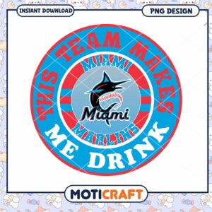 Miami Marlins Team PNG Design