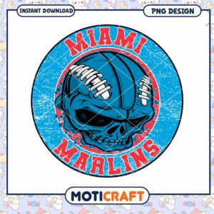 Miami Marlins Skull PNG
