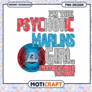 Miami Marlins Psychotic Girl PNG