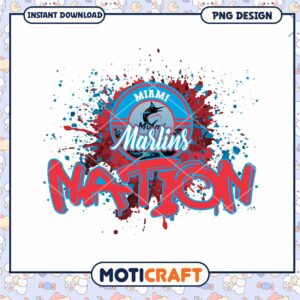 Miami Marlins Nation PNG Design
